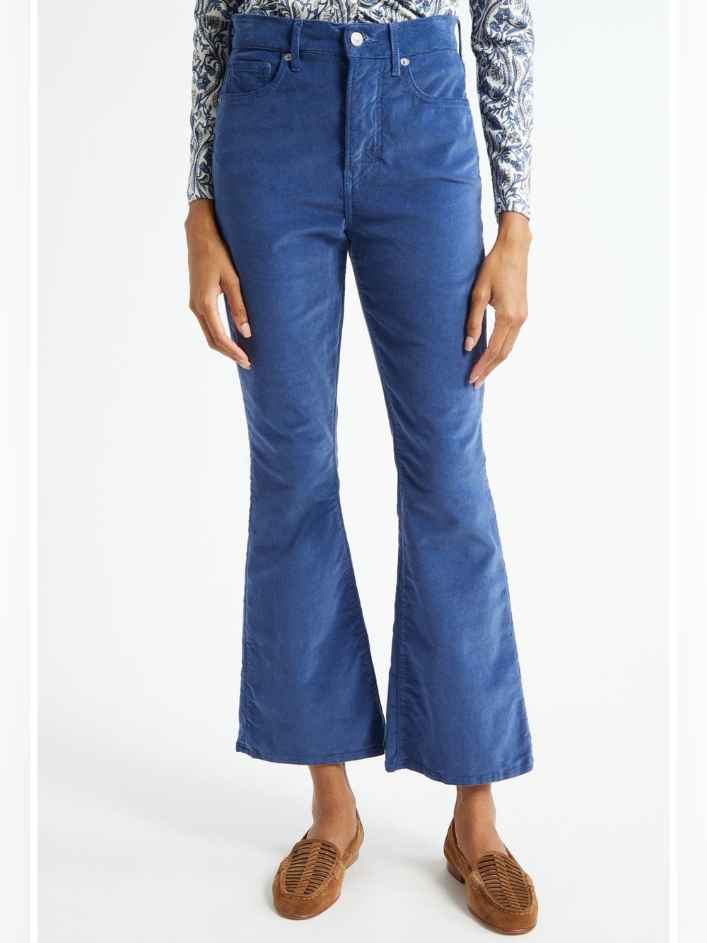 Veronica Beard Carson Corduroy Flare Ankle Pants 29 High Rise Boho Casual Preppy